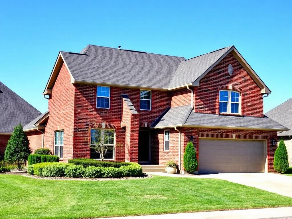 new dark charcoal asphalt shingle roof on a Lewisville TX home after hail damage replacement