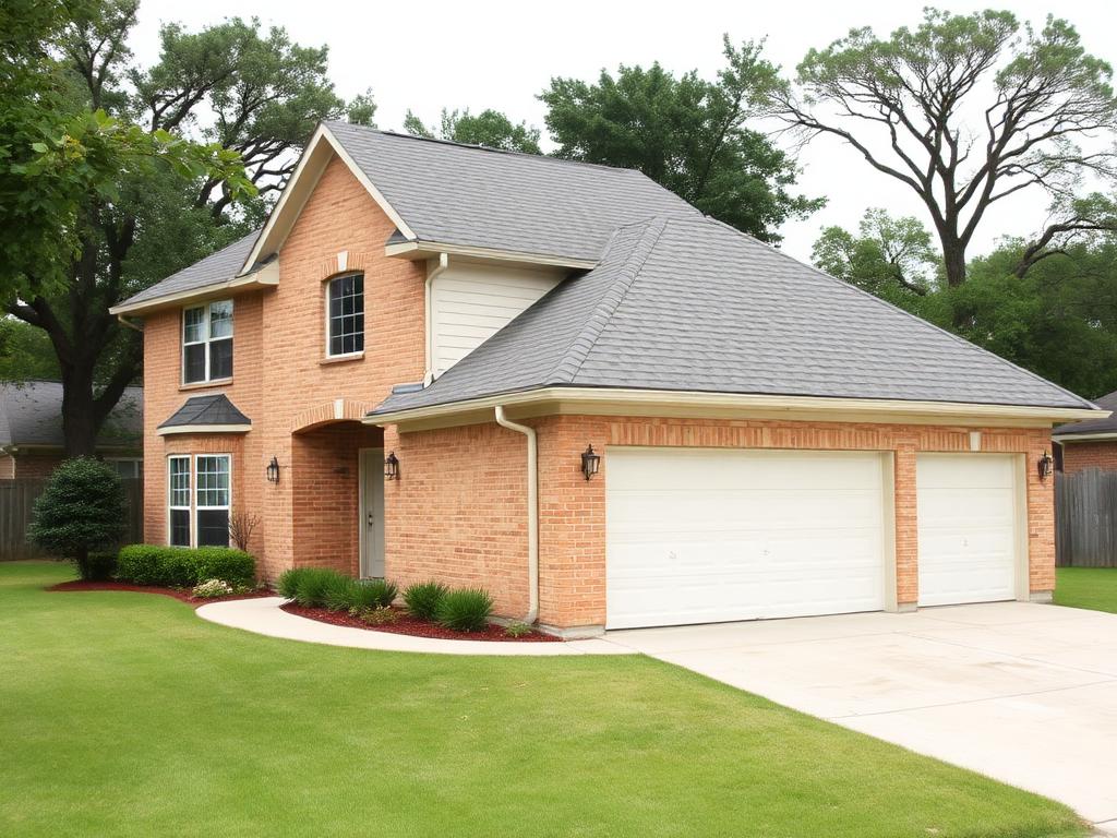 fully replaced slate gray architectural shingle roof on a Highland Village TX home